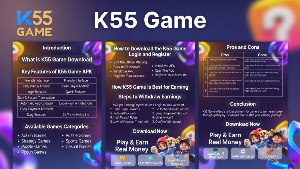 k55game login